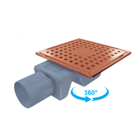 Κανάλι Ντουζιέρας Σιφών Duscheline Regal-S Style 10x10 cm με Έξοδο 40Φ Bronze Κανάλι Ντουζιέρας Σιφών Duscheline Regal-S Style 10x10 cm με Έξοδο 40Φ Bronze